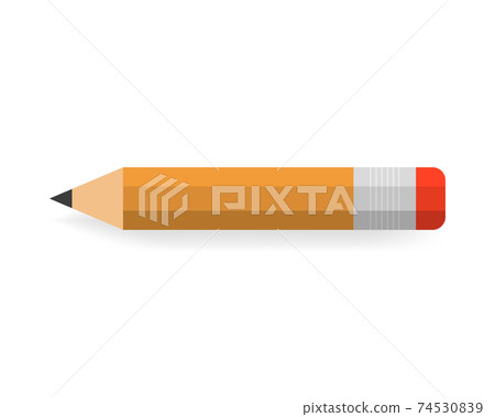 Lead pencils various length on white background. Lead pencils various length on white background. 74530839