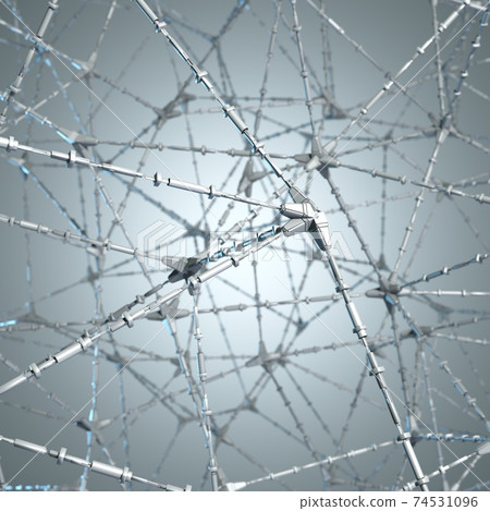 Futuristic abstract background. Neural network. Modern illustration. 3D Futuristic abstract background. Neural network. Modern illustration. 3D 74531096