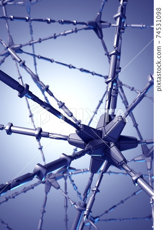 Futuristic abstract background. Neural network. Modern illustration. 3D 74531098