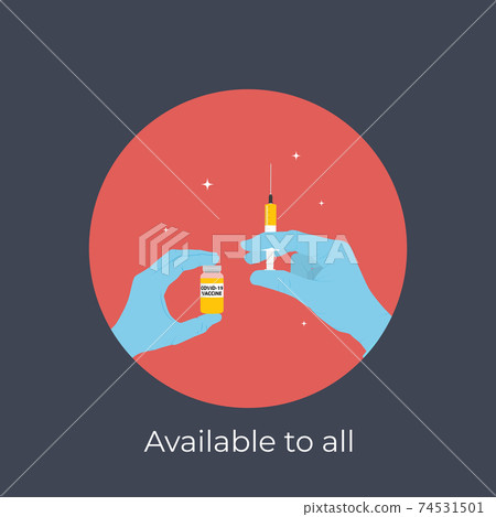 Coronavirus vaccination concept background. Vector Illustration eps10 74531501