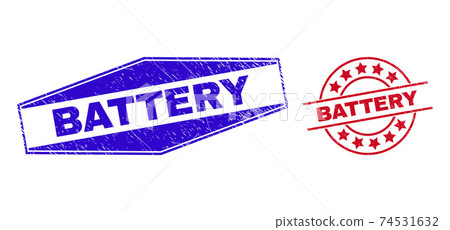 BATTERY Textured Watermarks in Circle and Hexagonal Shapes BATTERY Textured Watermarks in Circle and Hexagonal Shapes 74531632