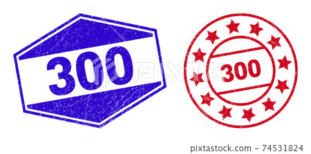 300 Corroded Stamp Seals in Round and Hexagonal... - Stock Illustration ...