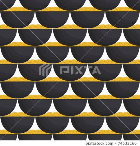 Illustration on theme Irish holiday St Patrick day, seamless pot of coins Illustration on theme Irish holiday St Patrick day, seamless pot of coins 74532166