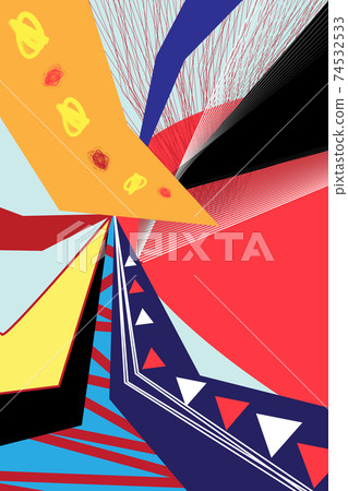Abstract vector background with different geometric elements 74532533