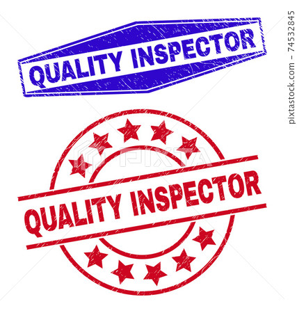 QUALITY INSPECTOR Unclean Stamp Seals in Round and Hexagon Shapes QUALITY INSPECTOR Unclean Stamp Seals in Round and Hexagon Shapes 74532845