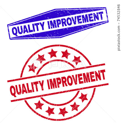 QUALITY IMPROVEMENT Scratched Stamp Seals in Circle and Hexagonal Shapes 74532846