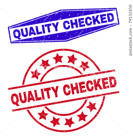 QUALITY CHECKED Scratched Watermarks in Circle and Hexagon Forms QUALITY CHECKED Scratched Watermarks in Circle and Hexagon Forms 74532850