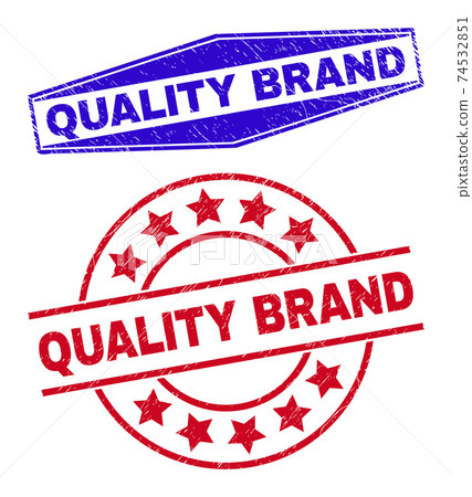 QUALITY BRAND Distress Watermarks in Circle and Hexagonal Shapes QUALITY BRAND Distress Watermarks in Circle and Hexagonal Shapes 74532851