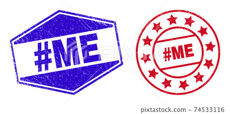 #ME Corroded Seals in Round and Hexagon Forms - Stock Illustration ...