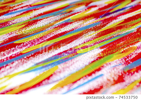 Bright and variegated multicolored background of brush strokes 74533750