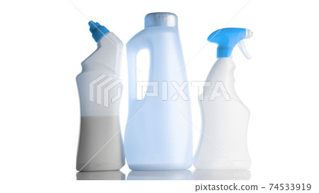 Blank bottle for soap shampoo and mineral cosmetic. Clear plastic cap for sanitizer gel set or water isolated on white. Spray, pump transparent background. Blank packaging. Blank bottle for soap shampoo and mineral cosmetic. Clear plastic cap for sanitizer gel set or water isolated on white. Spray, pump transparent background. Blank packaging. 74533919
