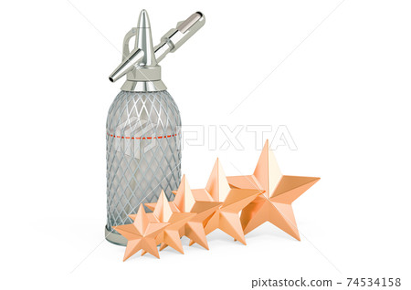 Customer rating of soda siphon. 3D rendering 74534158