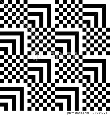 Abstract seamless geometric checked pattern. - Stock Illustration ...