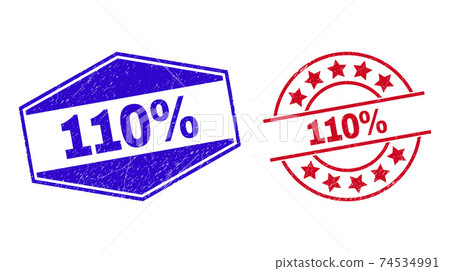 110% Corroded Watermarks in Circle and Hexagonal Shapes 74534991
