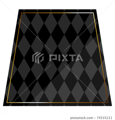 Trapezoidal frame black & gold diamond pattern on the entire surface 74535211