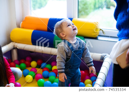 Happy moments at the indoor amusement park 74535334