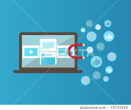 organic reach from good content marketing to help promote reach vector organic reach from good content marketing to help promote reach vector 74535938