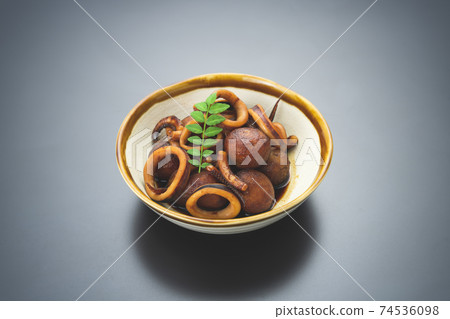 Delicious squid and taro simmered sweet and spicy Delicious squid and taro simmered sweet and spicy 74536098