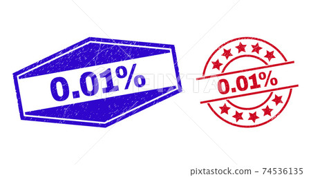 0.01% Corroded Stamp Seals in Round and Hexagonal Shapes 74536135