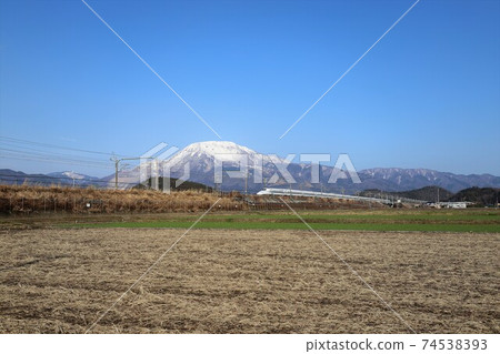 茨城和東海道新幹線的雪景 茨城和東海道新幹線的雪景 74538393