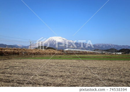 茨城和東海道新幹線的雪景 茨城和東海道新幹線的雪景 74538394