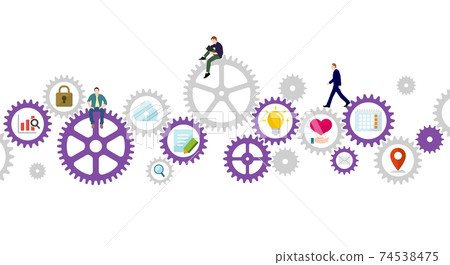 Gear / Gear and People's Everyday Life (IT / Technology / Business Image) Vector Illustration 74538475
