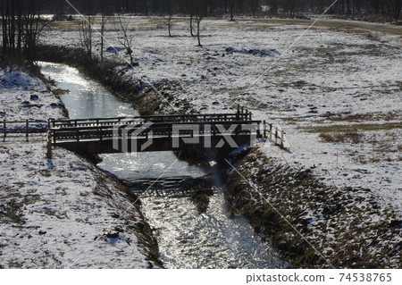 Scenery of snowy country 74538765