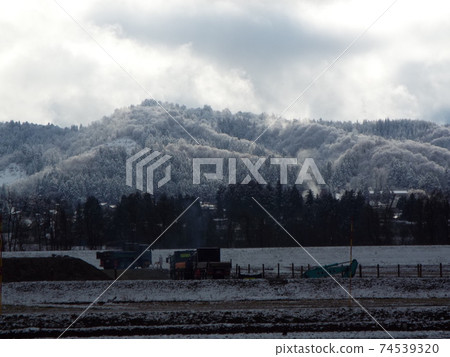 Scenery of snowy country 74539320