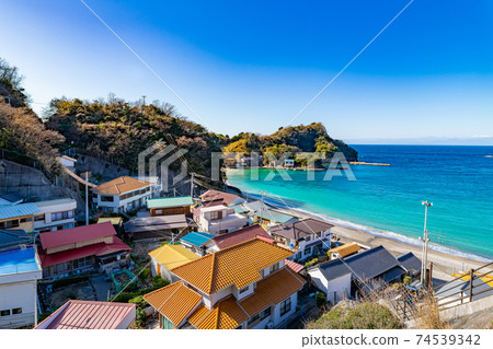 靜岡縣賀茂市松崎町岩內海水浴場蔚藍海岸 74539342