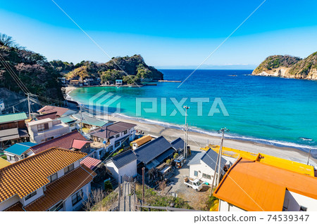 靜岡縣賀茂市松崎町岩內海水浴場蔚藍海岸 74539347