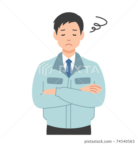 Young male worker in trouble 74540563