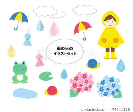 雨季的插圖素材集 雨季的插圖素材集 74541358