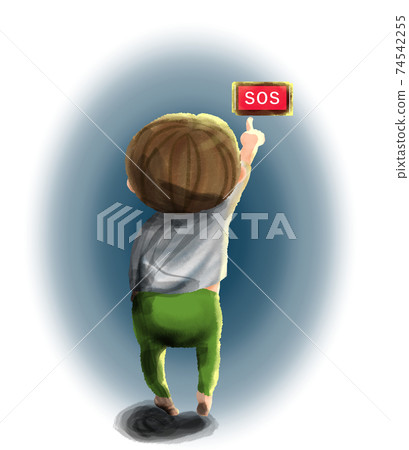 幼兒按下sos按鈕 幼兒按下sos按鈕 74542255