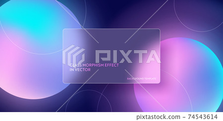 Colorful fluid gradient background with glass morphism. Vector template futuristic trendy design Banner Colorful fluid gradient background with glass morphism. Vector template futuristic trendy design Banner 74543614