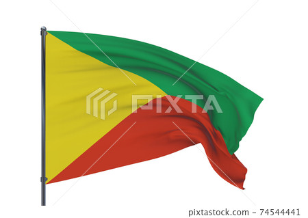Flag of Chita Oblast, Zabaykalsky Krai. High resolution 3D illustration. Flags of the federal subjects of Russia. 74544441