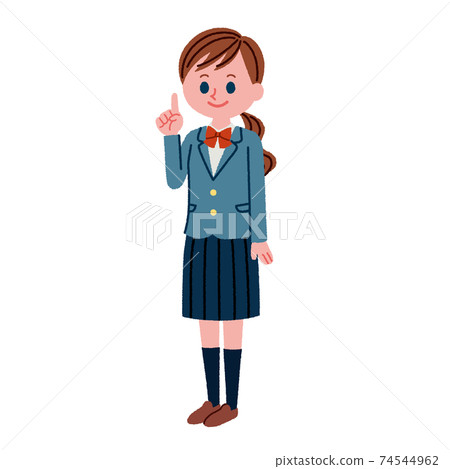 Illustration material of a high school girl... - Stock Illustration ...