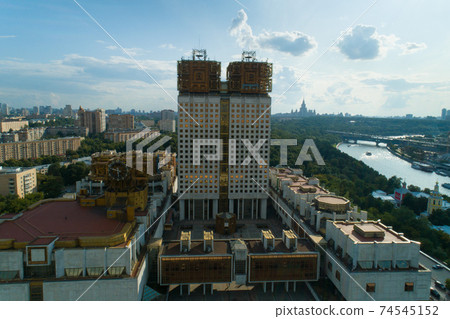 aerial view of Russian Academy of Sciences in Moscow 74545152