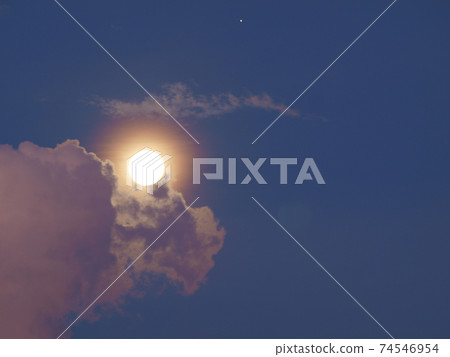 Early morning full moon moonset 74546954