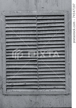 Vintage old background gray metal ventilation grill close up, grungy textured paint painted surface, suitable texture for 3d design 74547197