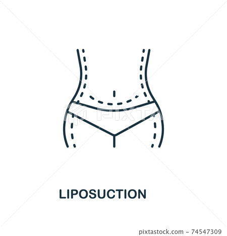 Liposuction icon from plastic surgery collection. Simple line element Liposuction symbol for templates, web design and infographics Liposuction icon from plastic surgery collection. Simple line element Liposuction symbol for templates, web design and infographics 74547309