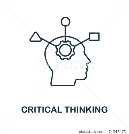 Critical Thinking icon from personality collection. Simple line Critical Thinking icon for templates, web design and infographics Critical Thinking icon from personality collection. Simple line Critical Thinking icon for templates, web design and infographics 74547475