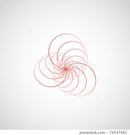 Abstract vector spiral background. Twirl circles design 74547485