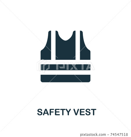 Safety Vest icon. Simple illustration from personal protection collection. Creative Safety Vest icon for web design, templates, infographics Safety Vest icon. Simple illustration from personal protection collection. Creative Safety Vest icon for web design, templates, infographics 74547518