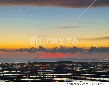 彌陀魚塭夕景 彌陀魚塭夕景 74547565