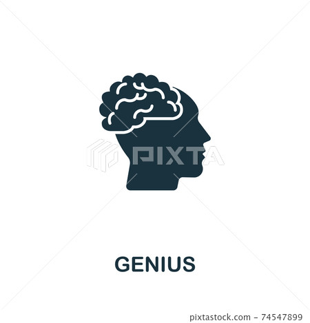 Genius icon from personal productivity collection. Simple line Genius icon for templates, web design and infographics 74547899