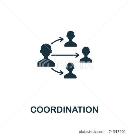 Coordination icon from personal productivity collection. Simple line Coordination icon for templates, web design and infographics 74547901