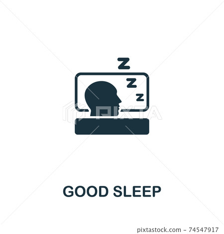 Good Sleep icon from personal productivity collection. Simple line Good Sleep icon for templates, web design and infographics 74547917