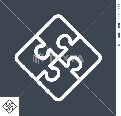 Puzzle Related Vector Line Icon - Stock Illustration [74548131] - PIXTA