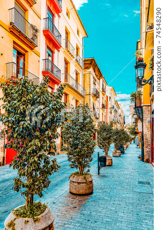 Cityscape of Valencia - third size population  city in Spain. 74548290
