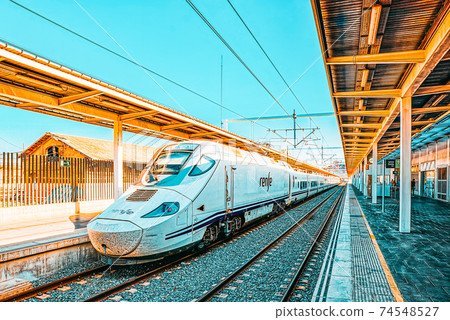 North Railways Station and modern hi-speed passenger train of Sp 74548527